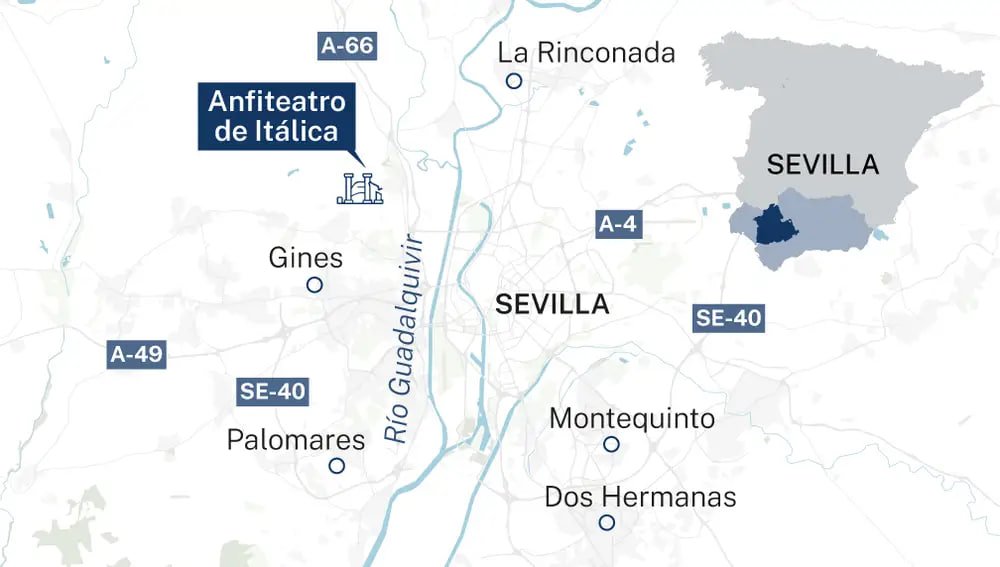 Italica Amphitheatre location