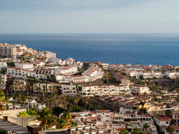 littoral city with view sea