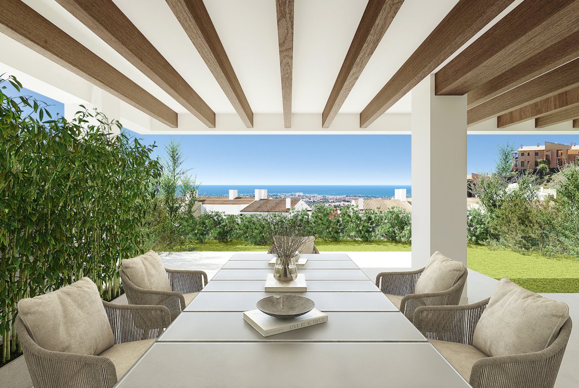 Stunning view from luxury penthouse in Benahavís, Marbella