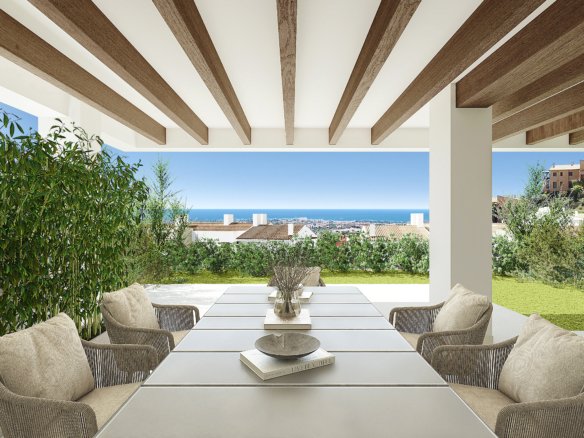 Stunning view from luxury penthouse in Benahavís, Marbella