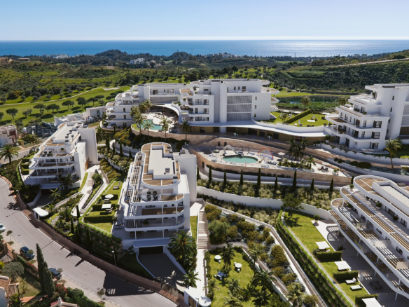 Mijas new-build apartments with panoramic sea and mountain views