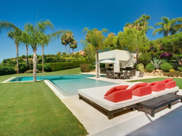 Aerial view of Marbella coastline and luxury developments