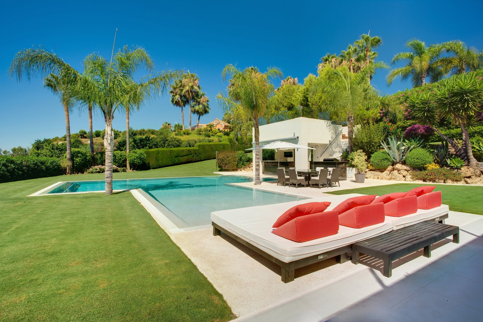 Aerial view of Marbella coastline and luxury developments
