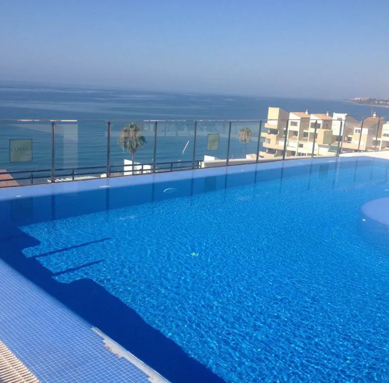 Rooftop infinity pool with panoramic Mediterranean views in Estepona